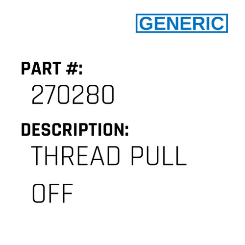 Thread Pull Off - Generic #270280