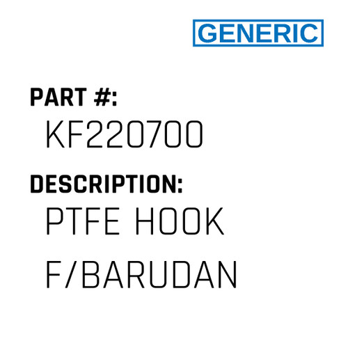 Ptfe Hook F/Barudan - Generic #KF220700