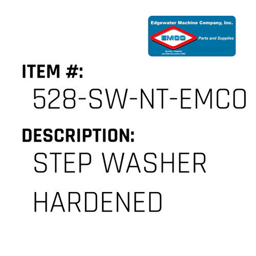 Step Washer Hardened - EMCO #528-SW-NT-EMCO
