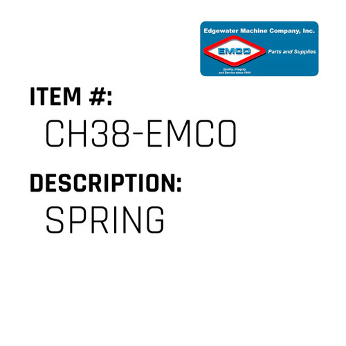 Spring - EMCO #CH38-EMCO