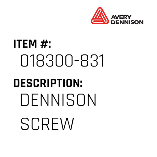 Dennison Screw - Avery-Dennison #018300-831