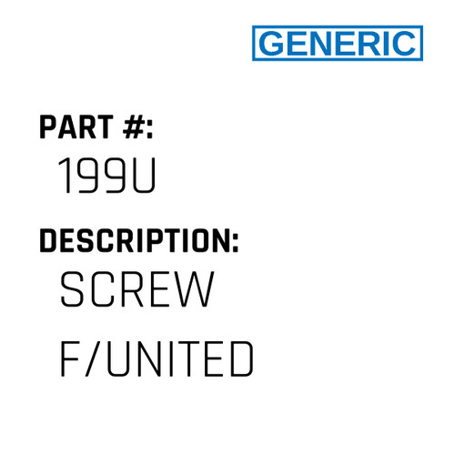 Screw F/United - Generic #199U