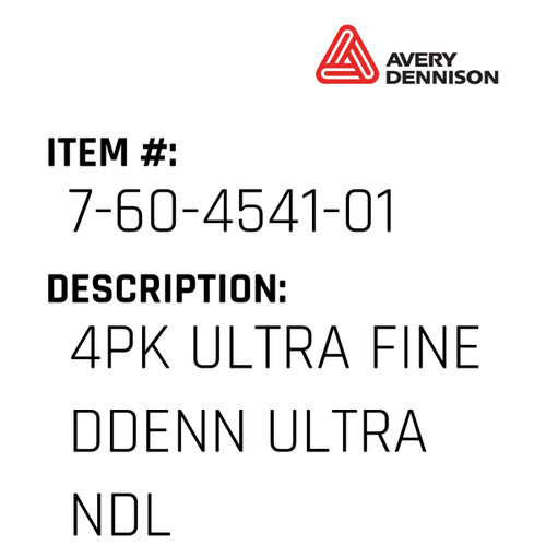 4Pk Ultra Fine Ddenn Ultra Ndl - Avery-Dennison #7-60-4541-01