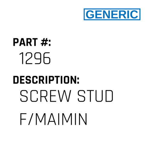 Screw Stud F/Maimin - Generic #1296