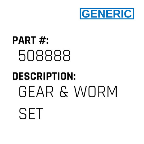 Gear & Worm Set - Generic #508888