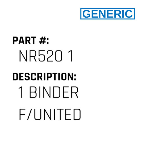 1 Binder F/United - Generic #NR520 1