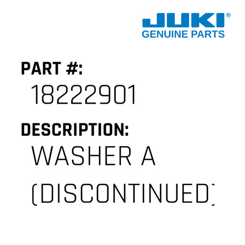 Washer A - Juki #18222901 Genuine Juki Part