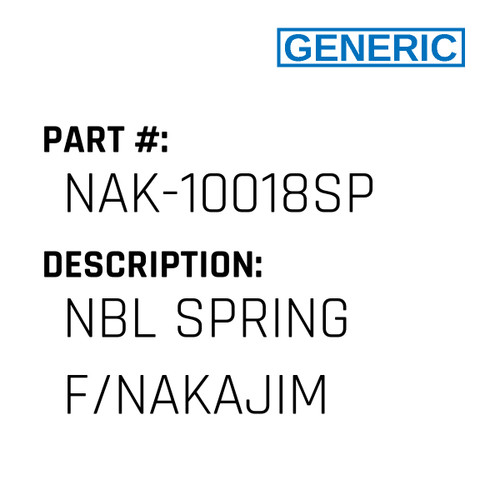 Nbl Spring F/Nakajim - Generic #NAK-10018SP