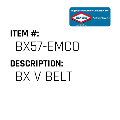 Bx V Belt - EMCO #BX57-EMCO