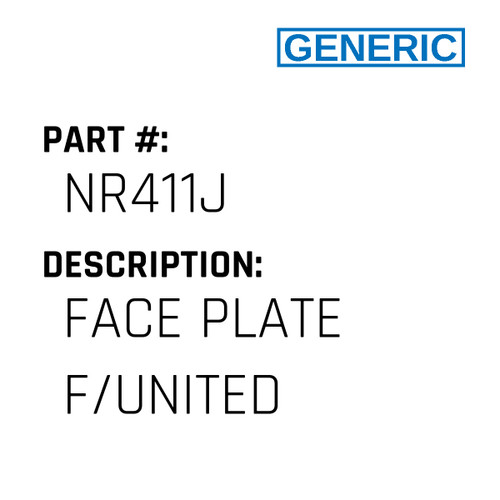 Face Plate F/United - Generic #NR411J