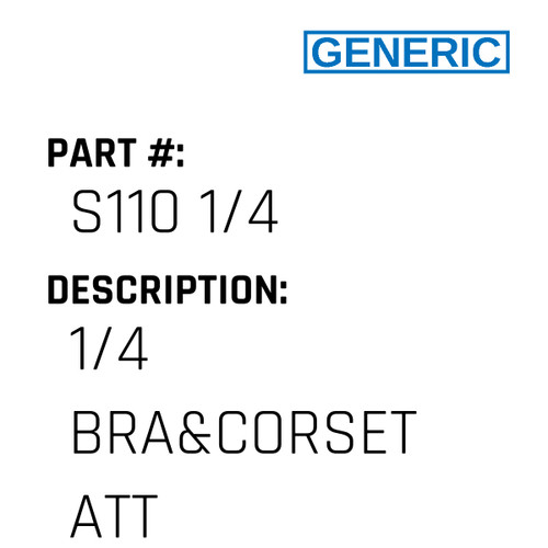 1/4  Bra&Corset Att - Generic #S110 1/4