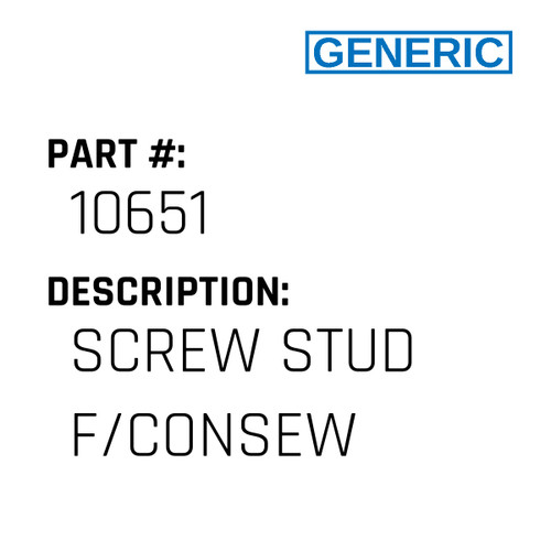 Screw Stud F/Consew - Generic #10651