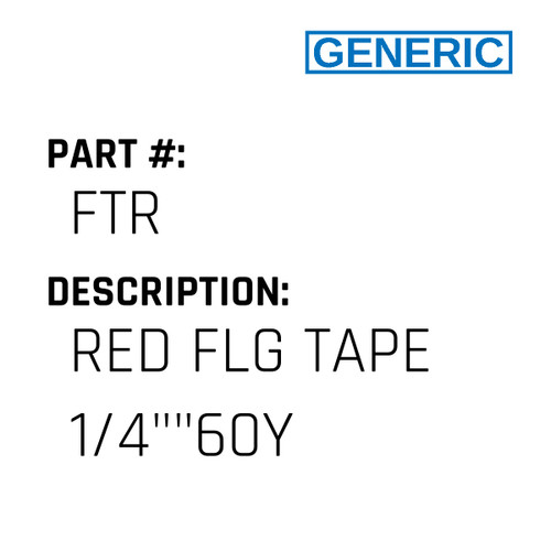 Red Flg Tape 1/4""60Y - Generic #FTR