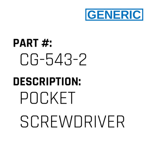 Pocket Screwdriver - Generic #CG-543-2