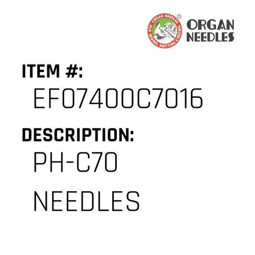 Needles - Organ Needle #PH-C70 #16 - Jacksew Parts Store