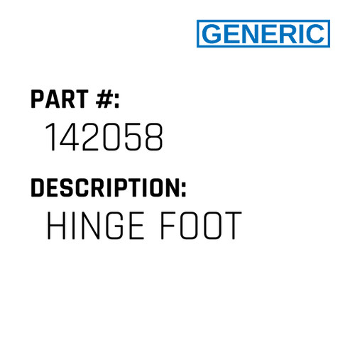 Hinge Foot - Generic #142058