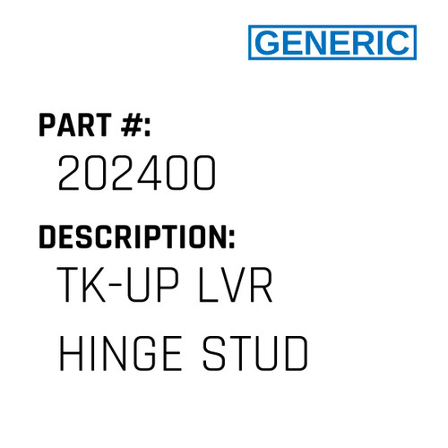 Tk-Up Lvr Hinge Stud - Generic #202400