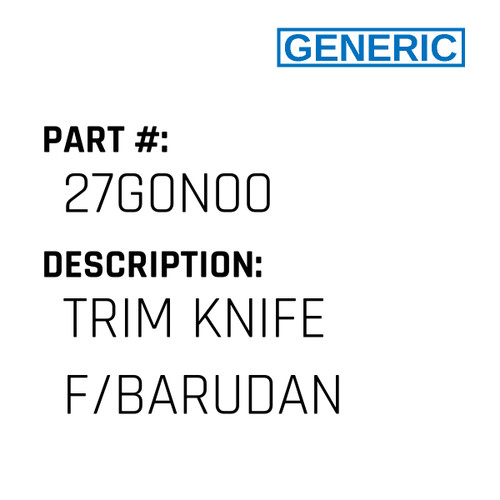 Trim Knife F/Barudan - Generic #27G0N00