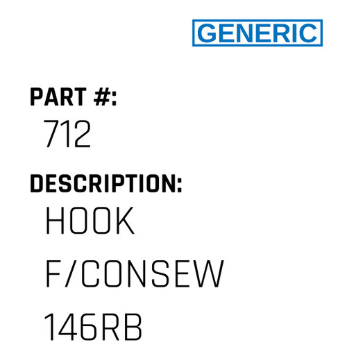 Hook F/Consew 146Rb - Generic #712