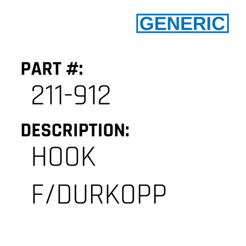 Hook F/Durkopp - Generic #211-912