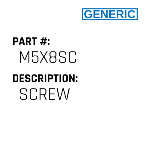 Screw - Generic #M5X8SC