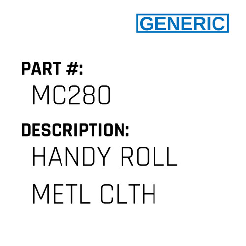 Handy Roll Metl Clth - Generic #MC280