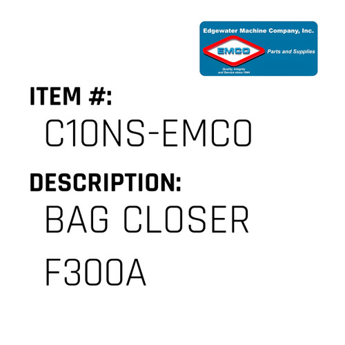Bag Closer F300A - EMCO #C10NS-EMCO