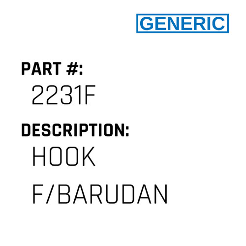 Hook F/Barudan - Generic #2231F