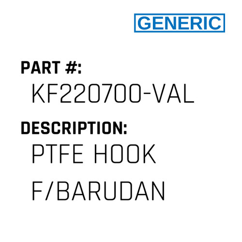 Ptfe Hook F/Barudan - Generic #KF220700-VAL