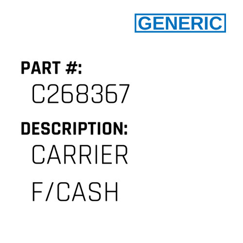 Carrier F/Cash - Generic #C268367