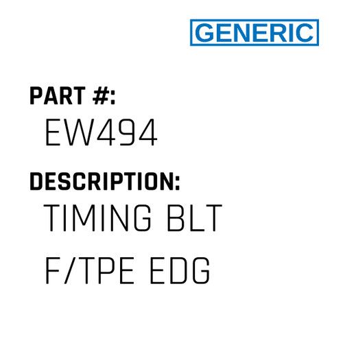 Timing Blt F/Tpe Edg - Generic #EW494