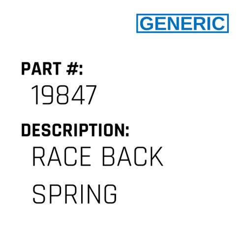 Race Back Spring - Generic #19847