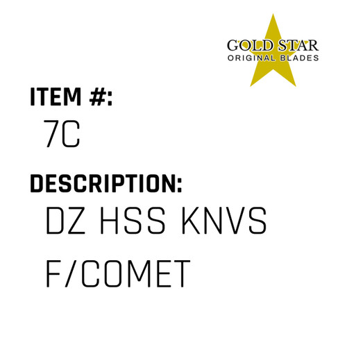 Dz Hss Knvs F/Comet - Gold Star #7C
