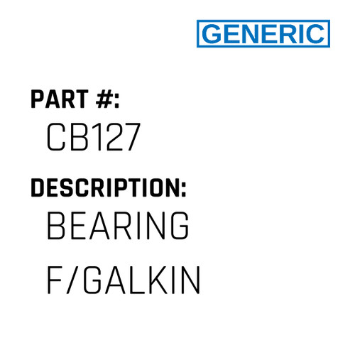 Bearing F/Galkin - Generic #CB127