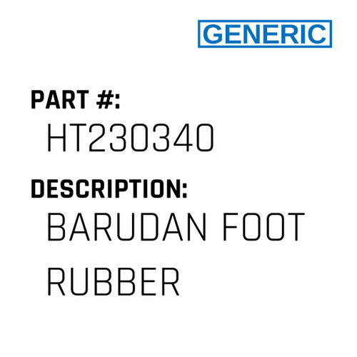 Barudan Foot Rubber - Generic #HT230340