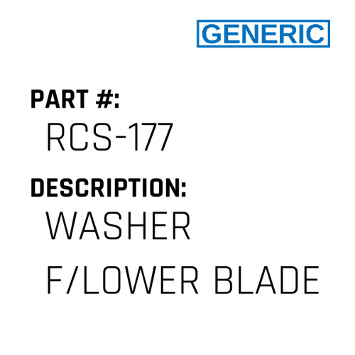 Washer F/Lower Blade - Generic #RCS-177