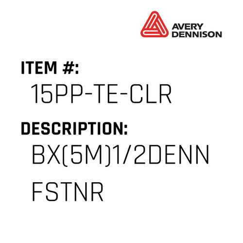 Bx(5M)1/2Denn Fstnr - Avery-Dennison #15PP-TE-CLR