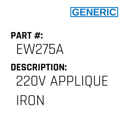 220V Applique Iron - Generic #EW275A