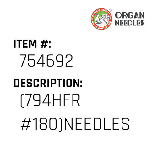 (794Hfr #180)Needles - Organ Needle #754692