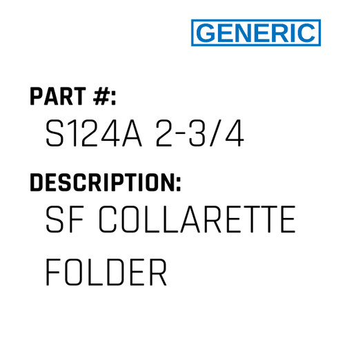 Sf Collarette Folder - Generic #S124A 2-3/4