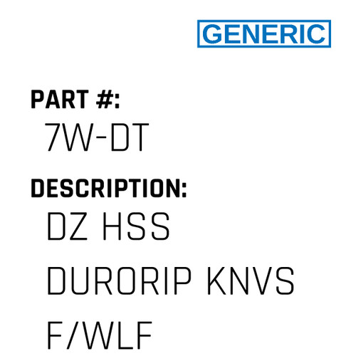 Dz Hss Durorip Knvs F/Wlf - Generic #7W-DT