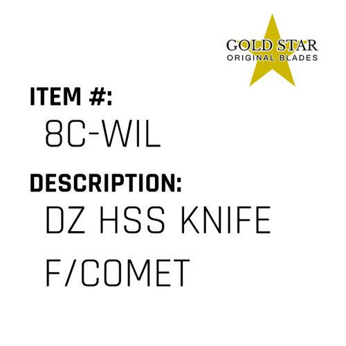 Dz Hss Knife F/Comet - Gold Star #8C-WIL