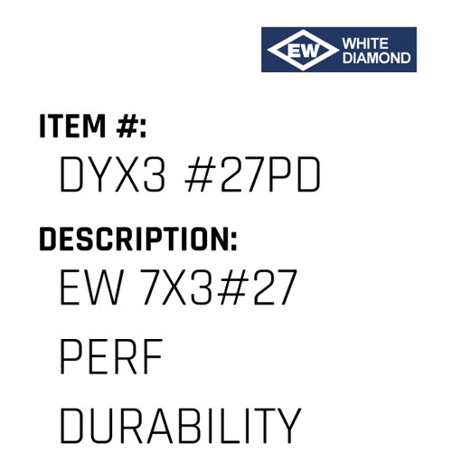 Ew 7X3#27 Perf Durability Ndls - EW White Diamond #DYX3 #27PD