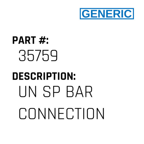 Un Sp Bar Connection - Generic #35759