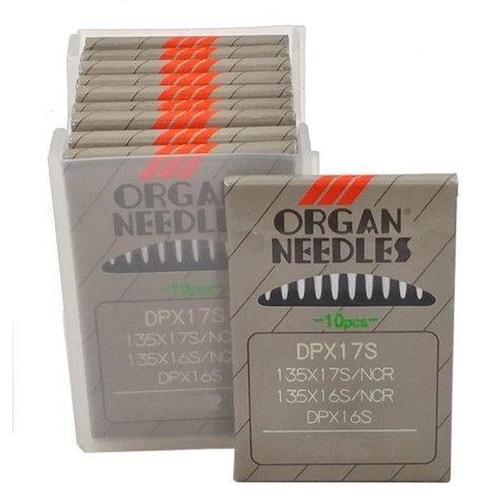 Organ Leather Needles 100 / 16 Chromium For Industrial Sewing Machines - Organ Needle #135X17S #16