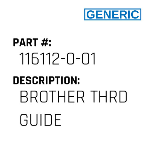 Brother Thrd Guide - Generic #116112-0-01