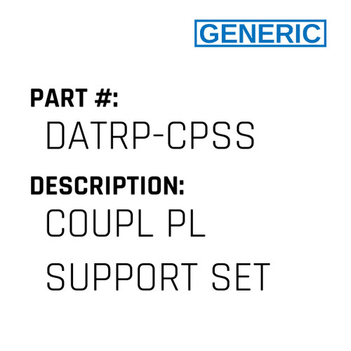Coupl Pl Support Set - Generic #DATRP-CPSS