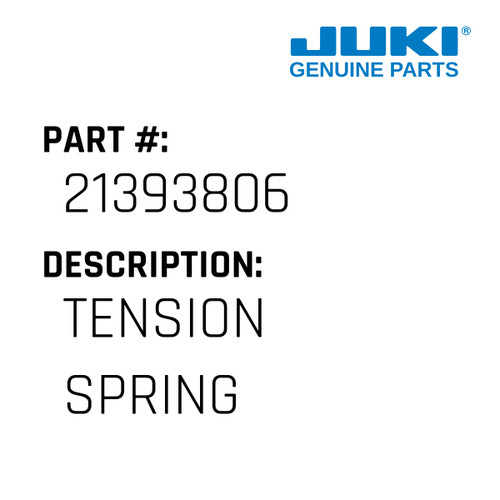 Tension Spring - Juki #21393806 Genuine Juki Part