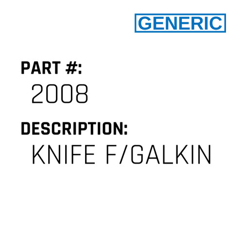 Knife F/Galkin - Generic #2008