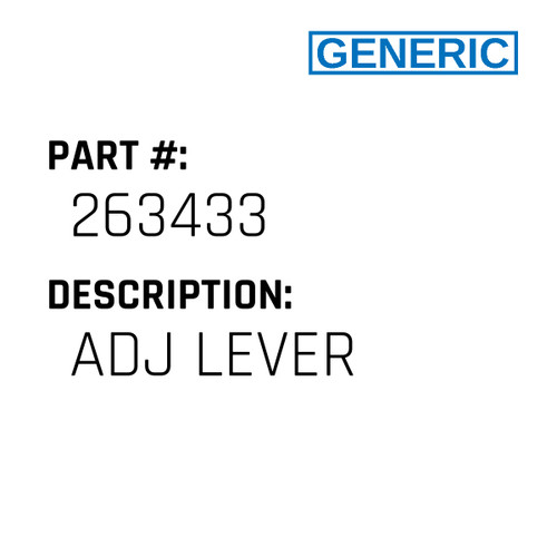 Adj Lever - Generic #263433